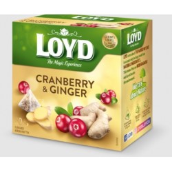 Фруктовый чай “Loyd“ клюква и имбирь 20 пакетиков